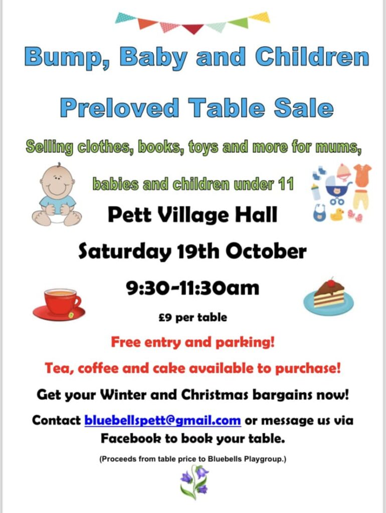 Bump, Baby and Children Preloved Table Sale