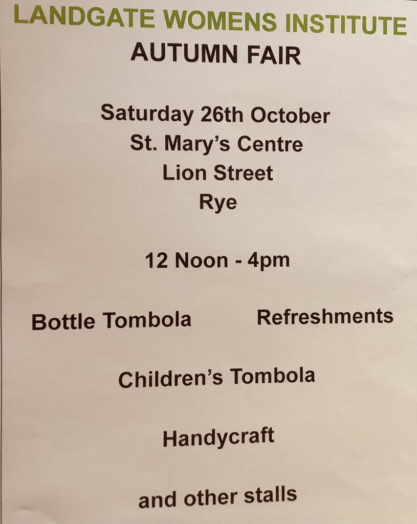 Landgate Rye Womens Institute Autumn Fair